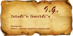 István Gusztáv névjegykártya