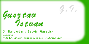 gusztav istvan business card