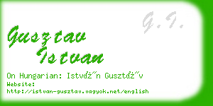 gusztav istvan business card